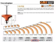 Frezy - CMT FREZ ZAOKRĄGLAJĄCY Z ŁOŻYSKIEM HM R=16 D=44,5 I=22 S=8 CMT938.445.11 - miniaturka - grafika 1