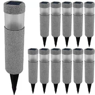 Lampy ogrodowe - Zestaw 12 lamp solarnych LED Stone Optics - miniaturka - grafika 1