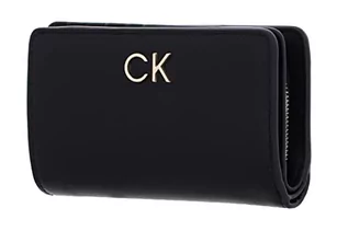 Portfele - Calvin Klein Damski portfel Re-Lock Bifold francuski PBl, Ck czarny, One Size - grafika 1