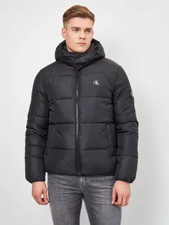 Kurtki męskie - Kurtka puchowa zimowa krótka męska Calvin Klein Jeans Essentials Down Jacket J30J318412-BEH L Czarna (8719854077367) - grafika 1