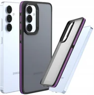 Etui i futerały do telefonów - Etui Do Samsung Galaxy S24 Matowe, Fioletowa Ramka, Bumper, Plecki, Case - miniaturka - grafika 1