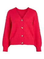 Swetry damskie - Vila Vituli L/S Rev Knit kardigan/Su/Pb kardigan, Rosa, L - miniaturka - grafika 1