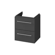 Szafki łazienkowe - Szafka łazienkowa pod umywalkę Cersanit Larga 50 cm antracyt S164-035 - miniaturka - grafika 1