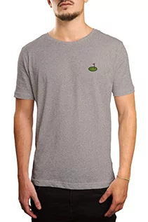 Koszulki męskie - Green Fish Męski t-shirt DE-GF-TS-005289, szary, S, szary, S - grafika 1