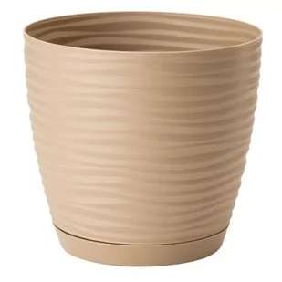 Doniczka SAHARA PETIT 17 z podstawką cafe latte - Donice - miniaturka - grafika 1