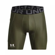 Spodnie sportowe męskie - Męskie legginsy krótkie treningowe Under Armour UA HG Armour Shorts - khaki - UNDER ARMOUR - miniaturka - grafika 1