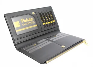 Torebka Skóra Włoska Z Kosmetyczką Oraz Portfelem 3w1 JENNIFER JONES Elegancki Stylowy Kuferek 3140 CZARNY - Torebki damskie Torebka Skóra Włoska Z Kosmetyczką Oraz Portfelem 3w1 JENNIFER JONES Elegancki Stylowy Kuferek 3140 CZARNY - Torebki damskie - miniaturka - grafika 14