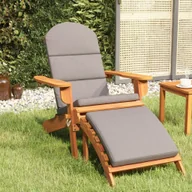 Fotele i krzesła ogrodowe - Krzesło ogrodowe Adirondack z podnóżkiem, lite drewno akacjowe - miniaturka - grafika 1