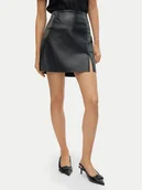 Spódnice - Vero Moda Spódnica z imitacji skóry Nelly 10322469 Czarny Regular Fit - miniaturka - grafika 1