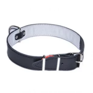 Dino Obroża skórzana czarna 22mm/53cm PDIO008 - Obroże dla psów - miniaturka - grafika 1