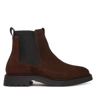 Botki męskie - Sztyblety Tommy Hilfiger Comfort Lwt FM0FM05592 Brązowy - miniaturka - grafika 1