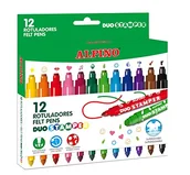 Przybory szkolne - Flamastry Alpino dwustronne DUO          STEMPELKI 12szt. - miniaturka - grafika 1