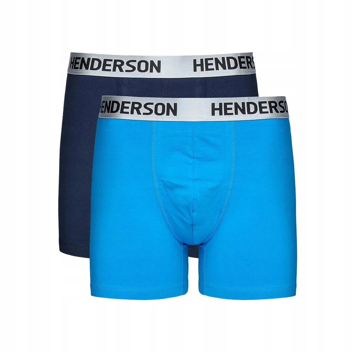2-PAK Bokserki bawełniane regular 2-pak granatowo-niebieskie HENDERSON XXL
