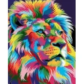 Malowanie po numerach - Norimpex Malowanie po numerach. Lew 40 x 50 cm - miniaturka - grafika 1