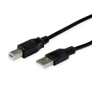 Kable USB - ROLINE RM Kabel USB 2.0, A - B, M/M, czarny, 1,8 m - miniaturka - grafika 1