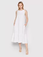 Sukienki - Benetton United Colors Of Sukienka letnia 4AGHDV01J Biały Regular Fit - miniaturka - grafika 1