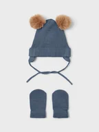 Rękawiczki dla dzieci - NAME IT Zestaw Czapka i Rękawiczki 13206459 Niebieski - miniaturka - grafika 1