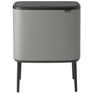 Brabantia Kosz na śmieci kuchenny 3x11l Bo Touch Bin betonowy szary 12 72 29 - Kosze na śmieci - miniaturka - grafika 1