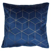 Poszewki na poduszki - Poszewka SANSO 45 x 45 cm granatowy - miniaturka - grafika 1