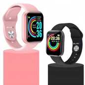 Smartwatch - Logit Square D13 Różowy - miniaturka - grafika 1