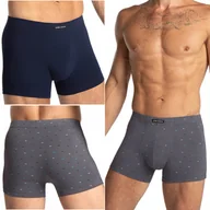 Majtki męskie - LAMA Bokserki Męskie Dopasowane Szorty z Bawełny Klasyczne 2-PAK - 3XL - miniaturka - grafika 1