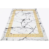 Dywany - Szary dywan w stylu glamour ze złota ramką F0-B37 - miniaturka - grafika 1