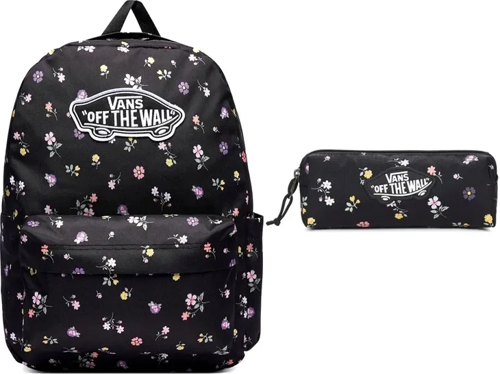 Zestaw Vans Plecak + Piórnik Vans Szkolny Old Skool Deska Czarny Floral