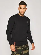 Bluzy męskie - Alpha Industries Bluza Basic 188307 Czarny Regular Fit L - miniaturka - grafika 1
