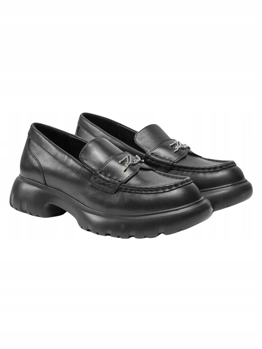 Loafersy damskie Karl Lagerfeld KL42111 czarny - Shoes: 37