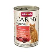 Sucha karma dla kotów - Animonda Carny Senior wołowina i serca indyka 400g - miniaturka - grafika 1