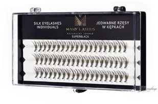 Many Beauty Many Beauty - Many Lashes - Super Black Silk Eyelashes Individual - Jedwabne rzęsy w kępkach - CC-14mm - Sztuczne rzęsy i akcesoria - miniaturka - grafika 1