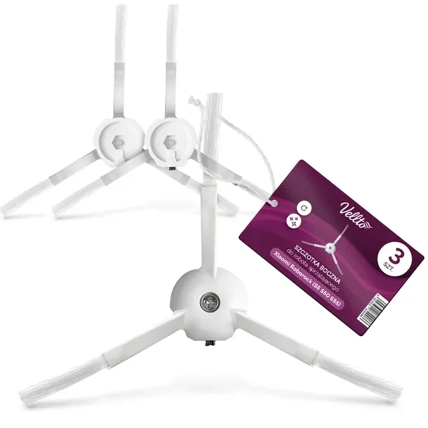 3x SZCZOTKA do Odkurzacza Xiaomi Roborock S5 S50 S55 Xiaowa E35 E20 BOCZNA
