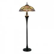 Lampy stojące - Clayre & Eef Rosaly lampa stojąca w stylu Tiffany - miniaturka - grafika 1