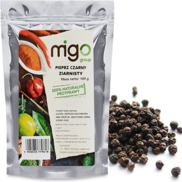 Pieprz Czarny Ziarno 100g MIGogroup