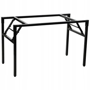 Stelaż Składany Stołu Loft 156x76 CM Czarny Regulowane Stopki - Inne meble biurowe - miniaturka - grafika 1