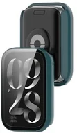 Akcesoria do smartwatchy - Bizon Etui ze szkłem do zegarka Case+Glass Watch do Xiaomi Mi Smart Band 9 Pro, zielone - miniaturka - grafika 1