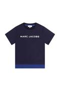 Koszulki dla dziewczynek - Marc Jacobs t-shirt bawełniany dziecięcy kolor granatowy wzorzysty - miniaturka - grafika 1