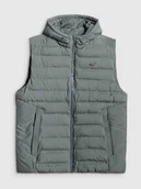 Kurtki męskie - 4F Bezrękawnik z wypełnieniem syntetycznym męski - zielony XXL - miniaturka - grafika 1