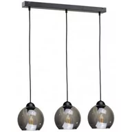 Lampy sufitowe - Keter Lighting Yuno lampa wisząca 3x60 czarny/szkło przydymione 1319 - miniaturka - grafika 1