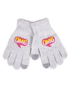 Rękawiczki dla dzieci - Rękawiczki Dziewczęce Pięciopalczaste Omg Dotykowe 12 Cm - miniaturka - grafika 1
