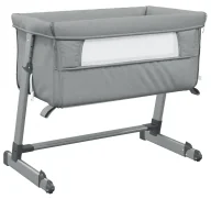 Łóżeczka i kojce - Jasnoszara dostawka niemowlęca z regulowaną wysokością G7-R90 - miniaturka - grafika 1