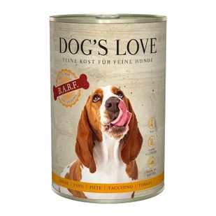DOG'S LOVE Adult czyste mięso B.A.R.F. 6 x 400 g Indyk - Mokra karma dla psów - miniaturka - grafika 1