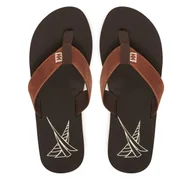 Klapki i japonki męskie - Japonki Helly Hansen 11955_713 Brązowy - miniaturka - grafika 1