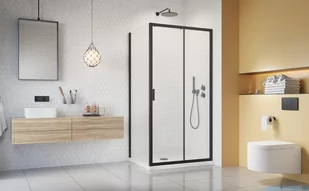 Brilis Alienta Black DWJ+S kabina prysznicowa 120x90cm szkło przejrzyste 10260120-54-01/10270090-54-01 - Kabiny prysznicowe - miniaturka - grafika 3