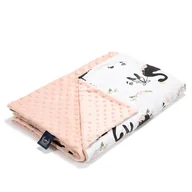Koce i narzuty dla dzieci - LA MILLOU LEKKI KOC MINKY L MOONLIGHT SWAN POWDER PINK - miniaturka - grafika 1