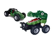 Klocki - Klocki 2w1 Samochód Wyścigowy Krokodyl Zestaw Klocków Zielony Auto 09 - miniaturka - grafika 1