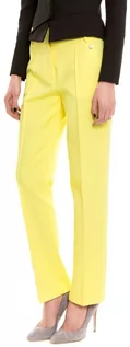 Spodnie damskie - Simple Spodnie w kolorze żółtym - grafika 1