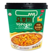 Szybkie dania obiadowe - Yopokki Ropokki Curry CUP 145g - miniaturka - grafika 1