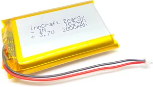 Akumulator innCraft Li-Poly 2000mAh 3.7V JST 103450 - Ładowarki i akumulatory - miniaturka - grafika 1