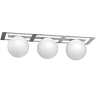 Lampy sufitowe - Biało-srebrna lampa sufitowa z kloszami LX 4577 z serii SATELIT - miniaturka - grafika 1